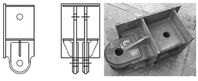 圖1 雙吊碼型支撐座