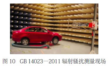 圖10 GB 14023&mdash;2011 輻射騷擾測量現(xiàn)場